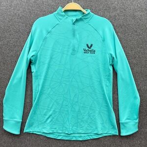 Levelwear Pullover Womens Small Valhalla Golf Club Green 1/4 Zip Performance Top